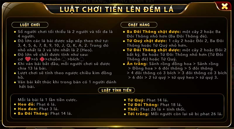 Hướng dẫn cách chơi Tiến Lên đếm lá Hit Club dành cho newbie