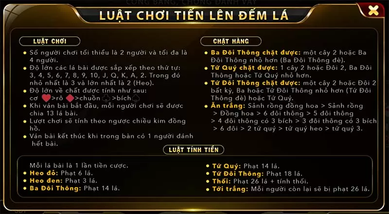 Hướng dẫn cách chơi Tiến Lên đếm lá Hit Club dành cho newbie