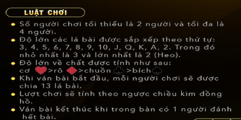 Luật chơi Tiến Lên đếm lá Hit club game bài