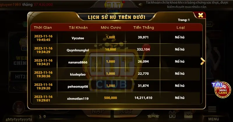 Tính năng bổ trợ trong game Trên Dưới Hit Club