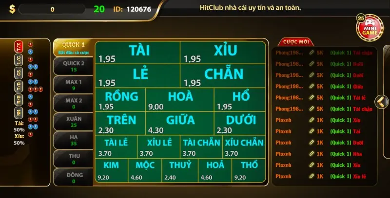 Luật chơi Keno Hit Club