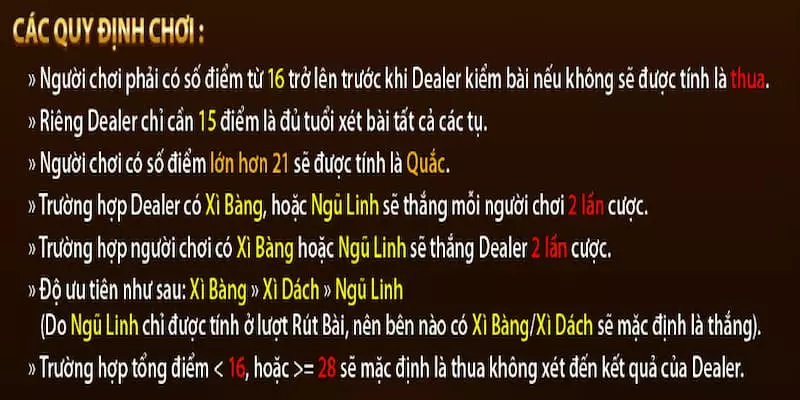 Luật chơi trong game bài Xì dách cho người mới