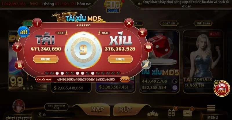 Nguyên tắc chơi Tài Xỉu MD5 Hit Club