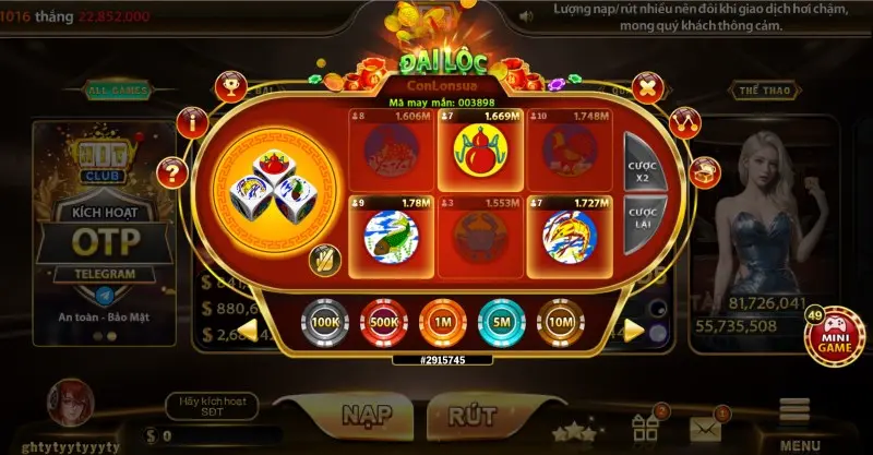 Cách phân định thắng/ thua trong game Bầu Cua Hit Club