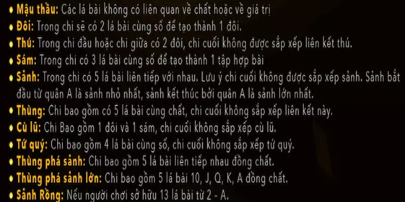 Một số thuật ngữ trong bài Mậu Binh mà anh em cần biết? 