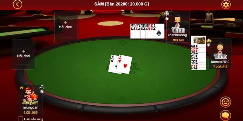 Tổ hợp tính tiền tại game đánh bài Sâm Hit Club 